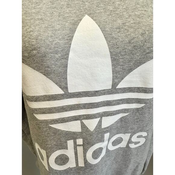 Adidas Originals Trefoil Crew Sweatshirt in Gray Size Small - Picture 9 of 12